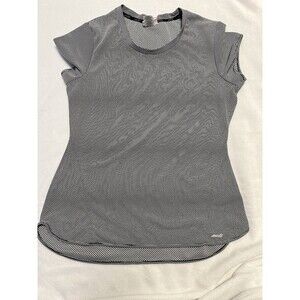 Avia T-Shirt Women's Size M Gray Black Heather‎ Activewear Short Sleeve Crewneck